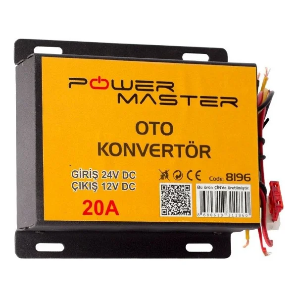 Powermaster 24-12 Volt 20 Amper Oto Konvertör Pm-8196 - Görsel 3