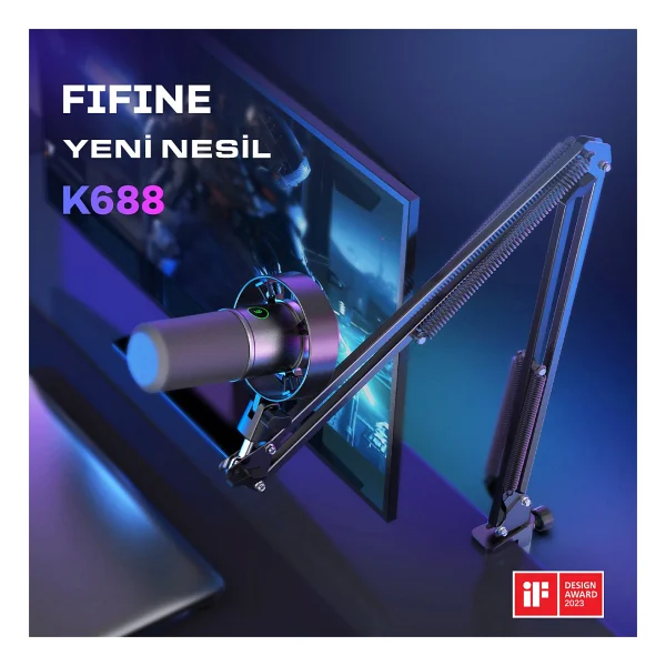 Fifine K688 Xlr/USB Dinamik Stüdyo Mikrofonu - Görsel 7