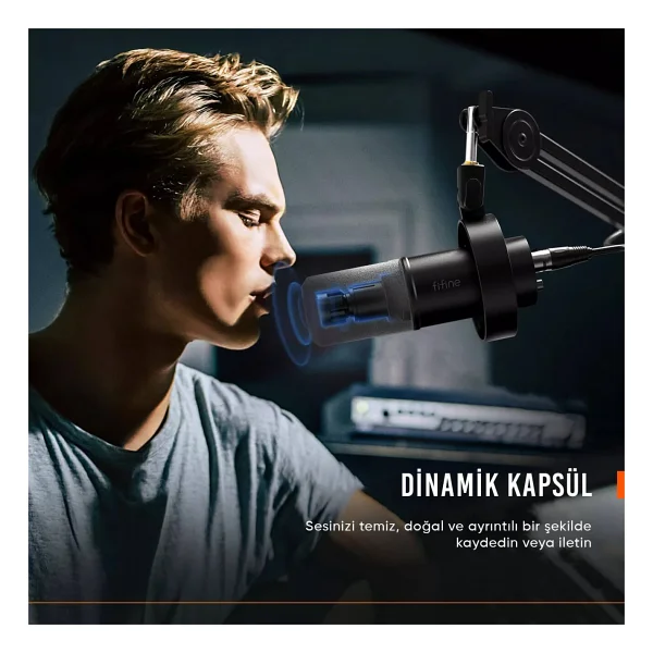 Fifine K688 Xlr/USB Dinamik Stüdyo Mikrofonu - Görsel 9