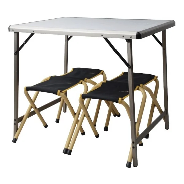 Nurgaz Campout Ng-Kmts 80x60 Cm 4 Kişilik Mdf Kamp Masa Sandalye Takımı - Görsel 2
