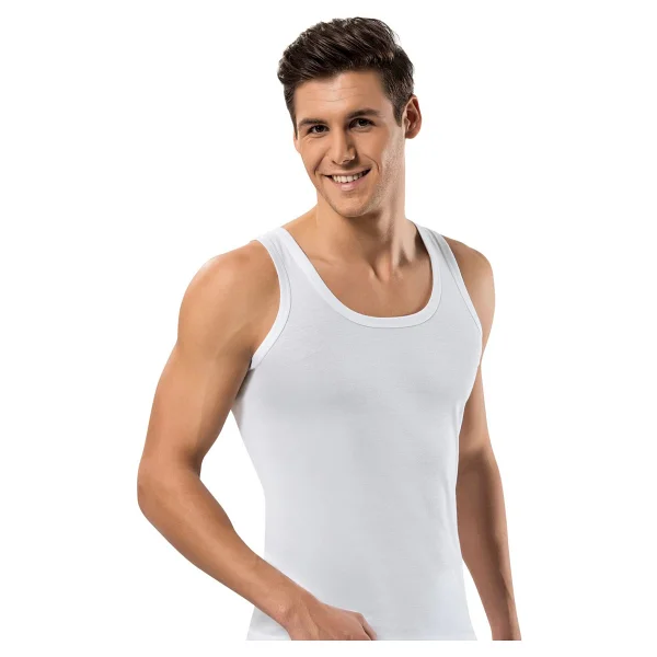 Erdem 3'lü Erkek Ribana Atlet 1110 - S - Beyaz - Görsel 6