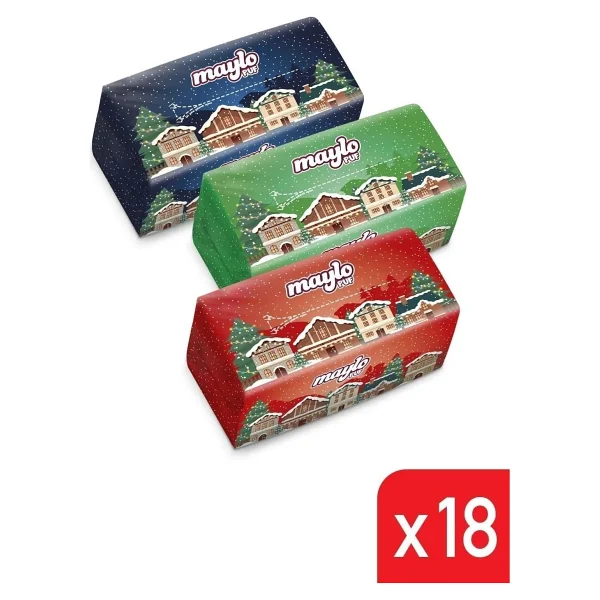 Maylo Kış Serisi Mix Puf Mendil 150'lı X18 - Görsel 2