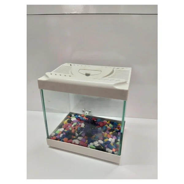 Hüma Kücük Akvaryum Aksesuarlı 20 Cm 4 Litre Beyaz - Görsel 5