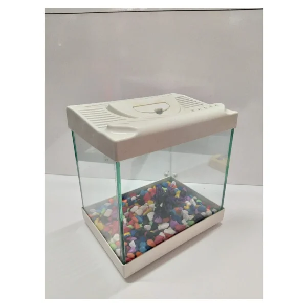 Hüma Kücük Akvaryum Aksesuarlı 20 Cm 4 Litre Beyaz - Görsel 2