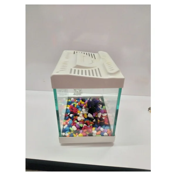 Hüma Kücük Akvaryum Aksesuarlı 20 Cm 4 Litre Beyaz - Görsel 3