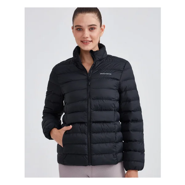 Skechers Outerwear Pop Up S231240-001 Siyah Kadın Şişme Mont - Görsel 3