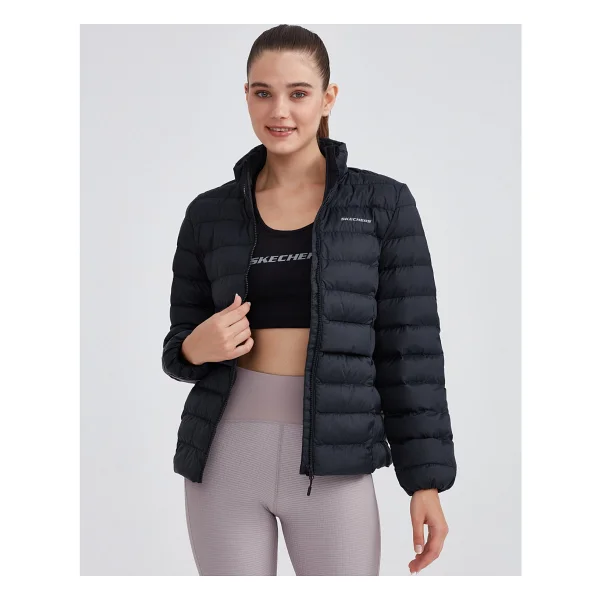 Skechers Outerwear Pop Up S231240-001 Siyah Kadın Şişme Mont - Görsel 5