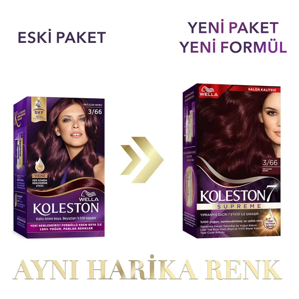 Koleston Supreme 3.66 Patlıcan Moru Saç Boyası - Görsel 3