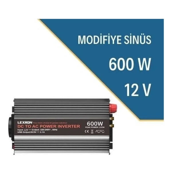 Lexron 12 V 600 W Modifiye Sinüs Inverter - Görsel 2