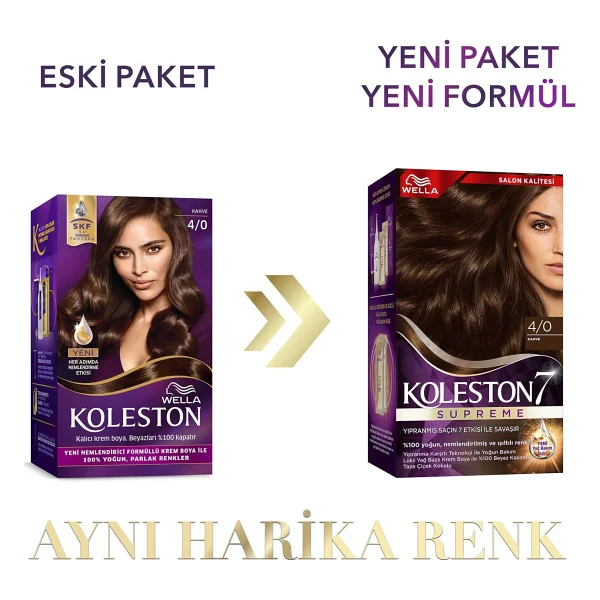 Koleston Supreme 4.0 Kahve Saç Boyası - Görsel 3