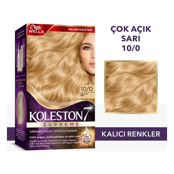 Koleston Supreme 10.0 Çok Açık Sarı Saç Boyası - Görsel 8