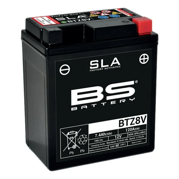 Bs Btz8v Sla 12 V 7.4 Ah 120 A En Motosiklet Aküsü - Görsel 5