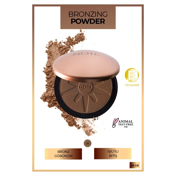 Note Bronzing Powder 20 Koyu Bej Bronzer - Görsel 5