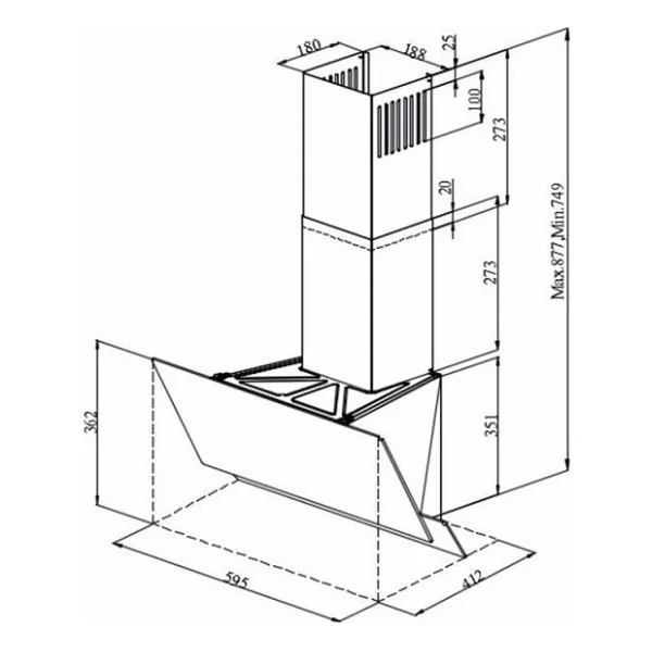 Uğur Uad 6011 Ga3d Gri Duvar Tipi Davlumbaz - Görsel 4