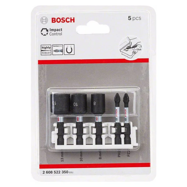 Bosch Impact Ctrl 5'li Lokma 8/10/13 + Bits 2608522350 - Görsel 2