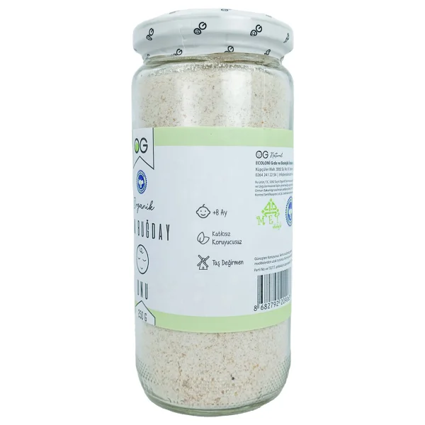 Og Natural Organik Tam Buğday Unu 250 Gr 8 Ay Ve Üzeri Bebekler İçin Güvenilir Ek Gıda - Görsel 2