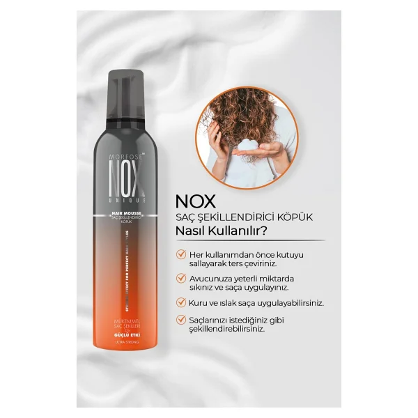 Morfose Nox Ultra Strong 350 Ml Saç Şekillendirici Köpük - Görsel 3