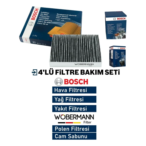 Wöbermann+Bosch Hyundai Accent Blue 1.6 Crdi Filtre Bakım Seti 2011-2016 4K - Görsel 3