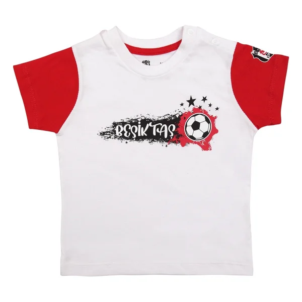 Beşiktaş Lisanslı Beyaz Bebek T-Shirt Hediyelik Kutulu - Görsel 2