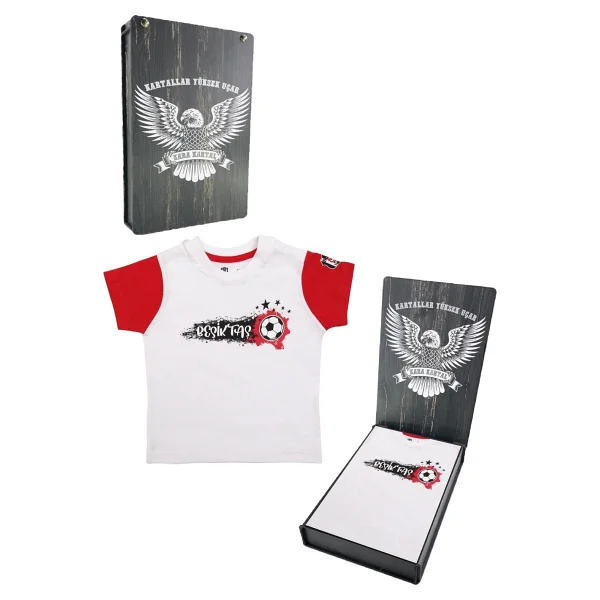 Beşiktaş Lisanslı Beyaz Bebek T-Shirt Hediyelik Kutulu - Görsel 8