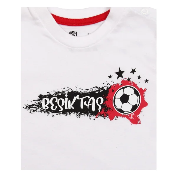 Beşiktaş Lisanslı Beyaz Bebek T-Shirt Hediyelik Kutulu - Görsel 5