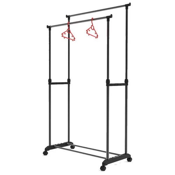 Porsima Perillas 18004 Shore Duo Yukseklik Ayarli Tekerlekli Esek Metal Askilik - Vestiyer Portmanto - Görsel 2