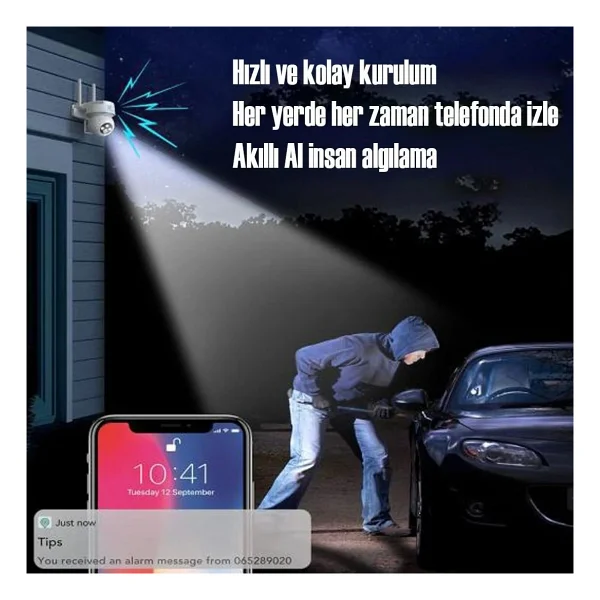 Cata Ct-4051 Full HD Ip Wi-Fi Güvenlik Kamerası - Görsel 4