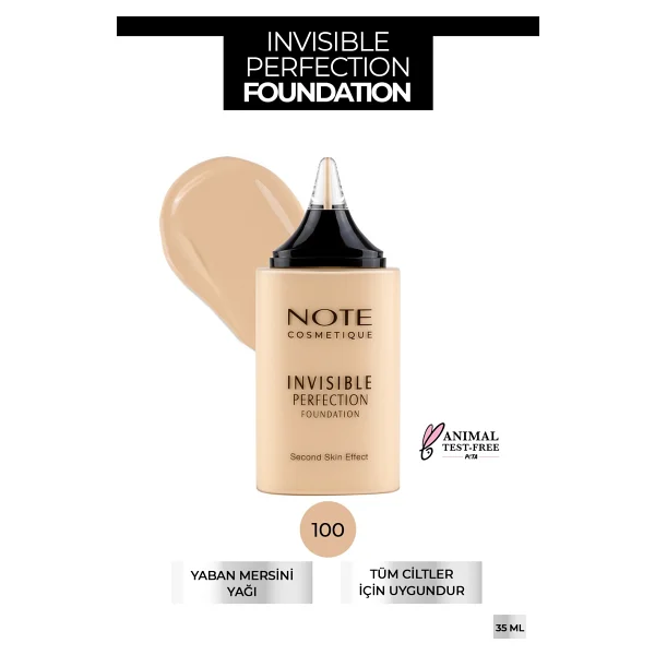 Note Invisible Perfection 100 Bare Sand 35 Ml Likit Fondöten - Görsel 6