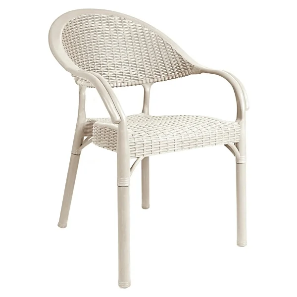 Bahex Bambu Rattan Kollu Sandalye Koltuk Dayanıklı Bahçe Sandalyesi Cappuccino - 4 - Görsel 5