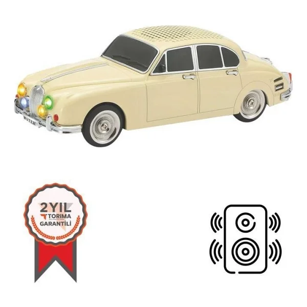 Wster Ws-596 Krem Araba Nostaljik Radyo - Görsel 5