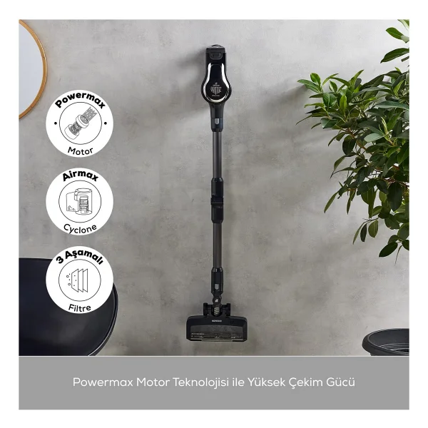 Karaca Vantuz Power Force Pro Şarjlı Dikey Süpürge - Görsel 2