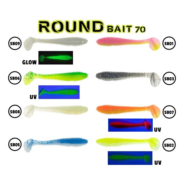 Fujin Round Bait 7 Cm 5'li Silikon Yem - Görsel 2
