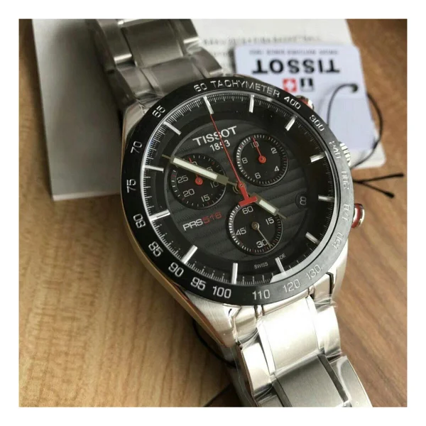 Tissot Prs 516 Chronograph T100.417.11.051.01 Çelik Kordon Siyah Erkek Kol Saati - Görsel 10