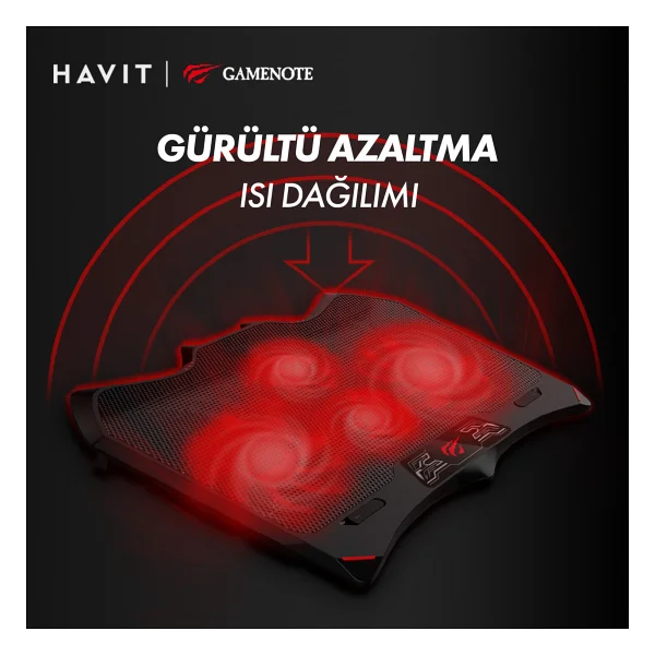 Havit Gamenote F2081 4 Fanlı Laptop Soğutucu - Görsel 3