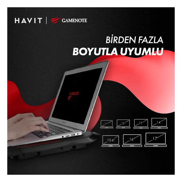 Havit Gamenote F2081 4 Fanlı Laptop Soğutucu - Görsel 4