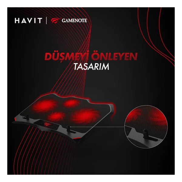 Havit Gamenote F2081 4 Fanlı Laptop Soğutucu - Görsel 5
