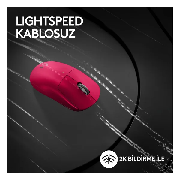 Logitech G Pro X Superlight 2 910-006798 Pembe Lightspeed Hero Şarjlı Optik Kablosuz Oyuncu Mouse - Görsel 6