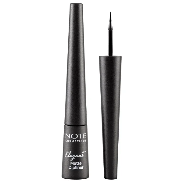 Elegant Matte Dipliner Waterproof Suya Dayanıklı - 01 Coal Black - Siyah - Görsel 3