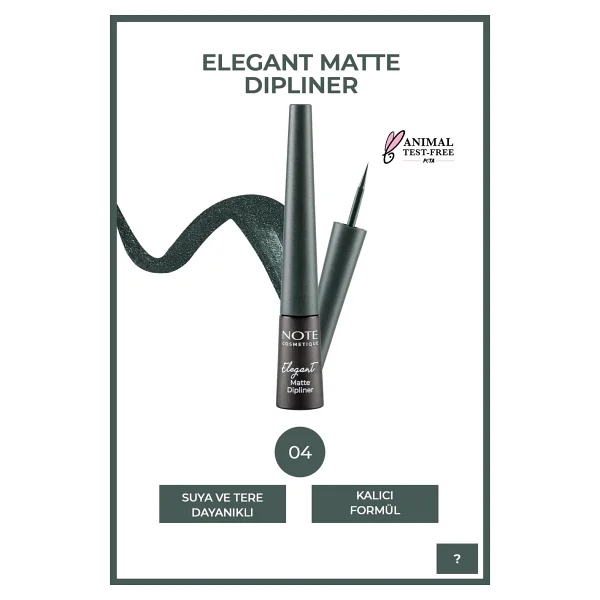 Note Elegant Matte Waterproof 04 Yeşil Dipliner - Görsel 7