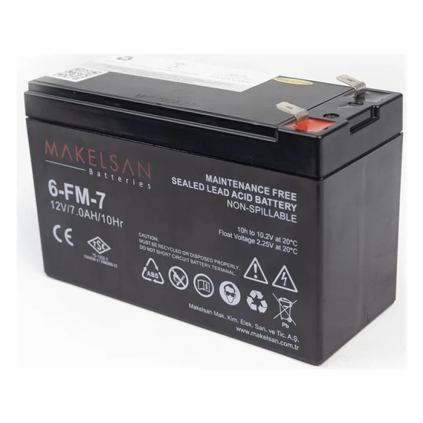 Makelsan 12v 7a Kuru Tip Bakımsız Akü - Görsel 2