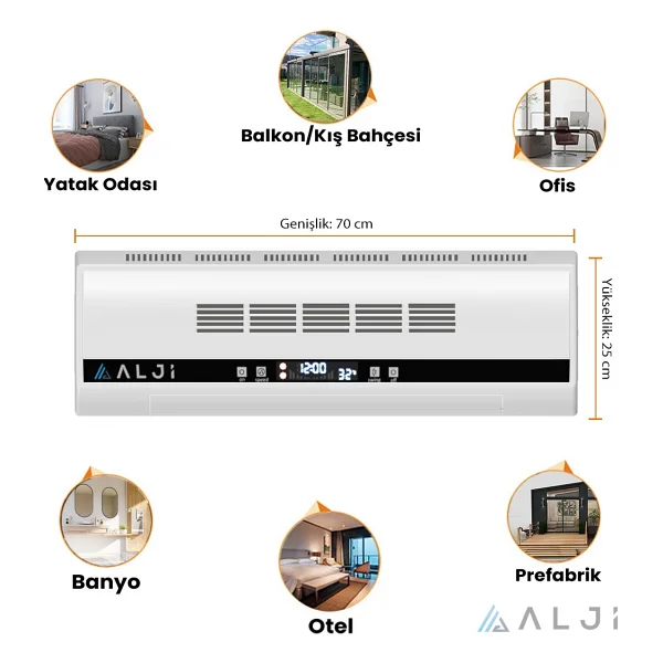 Alji 2200 W Uzaktan Kumandalı Soğutucu Ve Seramik Isıtıcı - Görsel 3