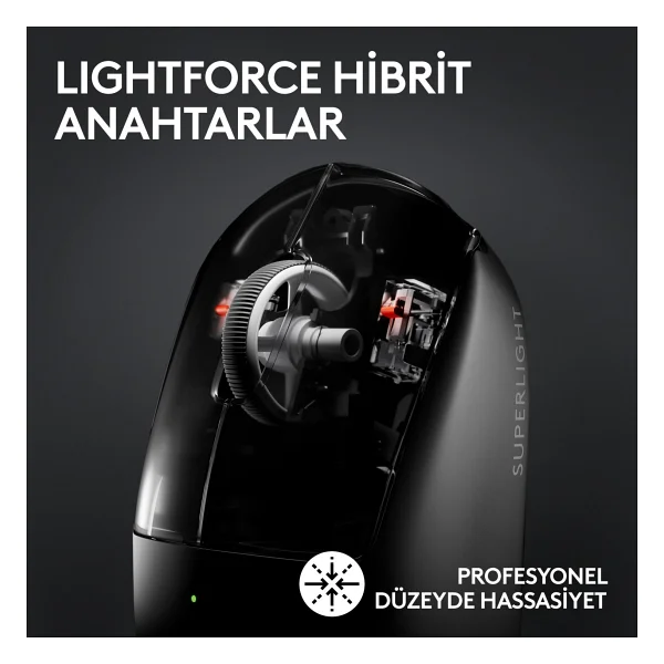 Logitech G Pro X Superlight 2 910-006639 Beyaz Lightspeed Hero Şarjlı Optik Kablosuz Oyuncu Mouse - Görsel 3
