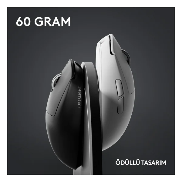 Logitech G Pro X Superlight 2 910-006639 Beyaz Lightspeed Hero Şarjlı Optik Kablosuz Oyuncu Mouse - Görsel 8