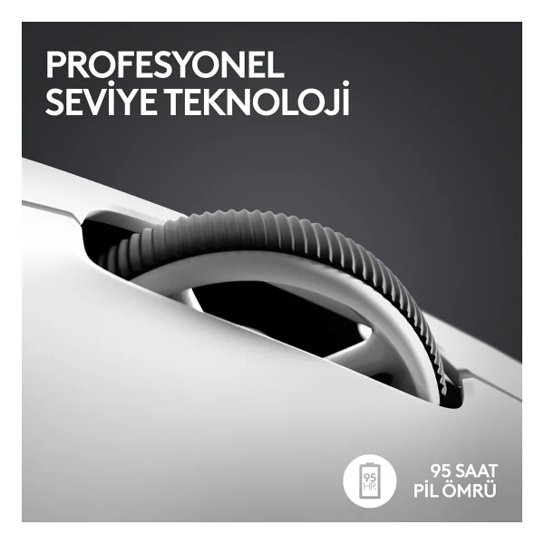 Logitech G Pro X Superlight 2 910-006639 Beyaz Lightspeed Hero Şarjlı Optik Kablosuz Oyuncu Mouse - Görsel 9