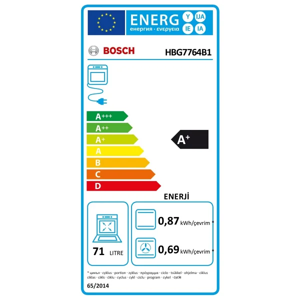 Bosch Hbg7764b1 Siyah Ankastre Fırın - Görsel 6
