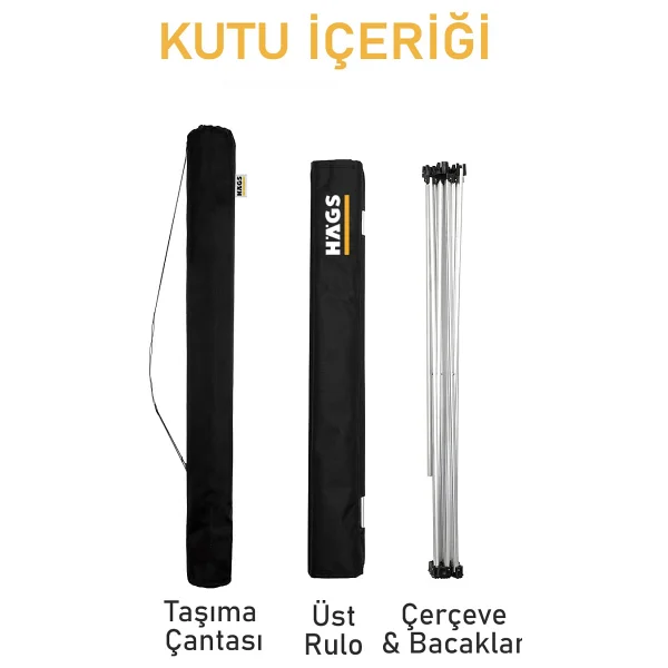 Haegs Ultralight Katlanır Kamp Sehpası, Piknik, Bbq, Balıkçılık, Avcılık, Plaj, Hiking İçin Taşınabilir Kompakt Roll Up Outdoor Kamp Masası Orta Boy - Siyah - Görsel 9
