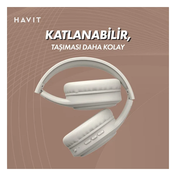Havit H633bt Pembe Kulak Üstü Bluetooth Kulaklık - Görsel 8