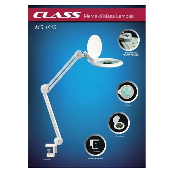 Class Mg-1815 Masa Üstü 81ledli 5x Büyüteç Dokunmatik Anahtarlı - Görsel 2