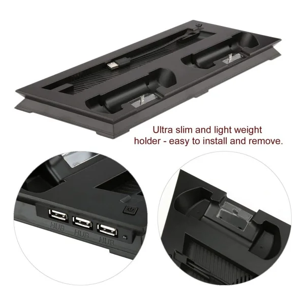 Starx PS4 Slim Fanlı Şarj Stand Ultrathin Charging Heat Sink - Görsel 2