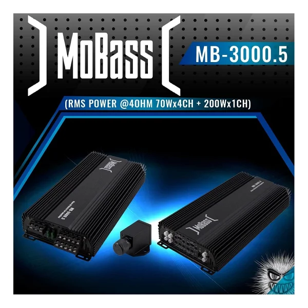 Mobass MB-3000.5 5 Kanal Bas Kontrolü Oto Amplifikatör - Görsel 3